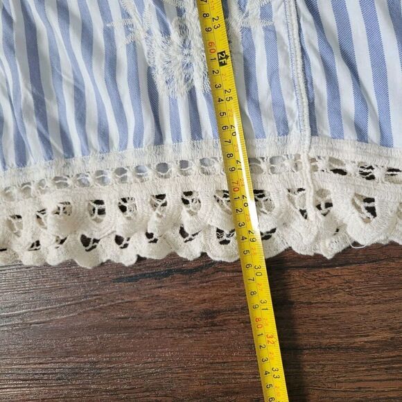 Fabulous MJ New York woman's boho top 100% Cotton No Sz Tag. Cottage Prarie Lace - Picture 11 of 12